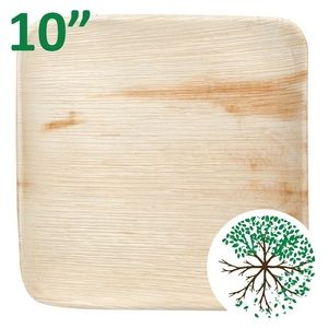 Disposable palm leaf 10 inch square plates 25pcs